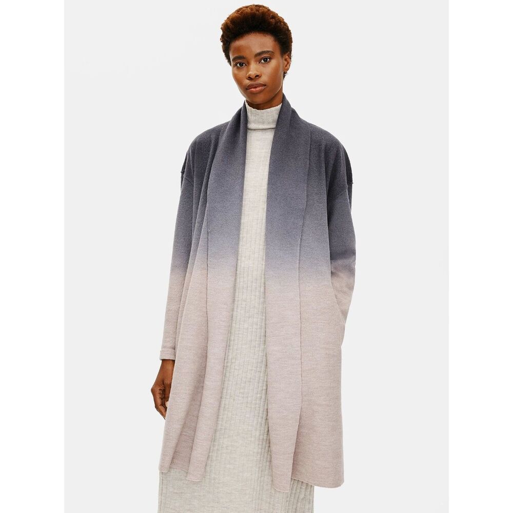 Eileen Fisher | Ombre Boiled Wool Coat in Responsible Wool in Maple Oat | Small